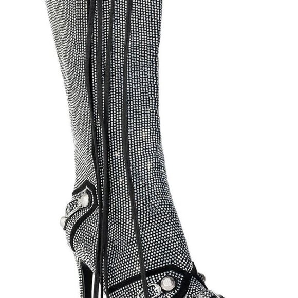 AZALEA WANG " THE MONARCH  MAVERICK "  STILETTO BOOT SILVER ( BRAND NEW !!!!!!! - Picture 6 of 14